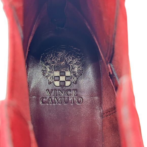 Vince Camuto Kelivena Zipper Chelsea Boots Women's SZ 10W Red Fired Brick Croco - Picture 11 of 12